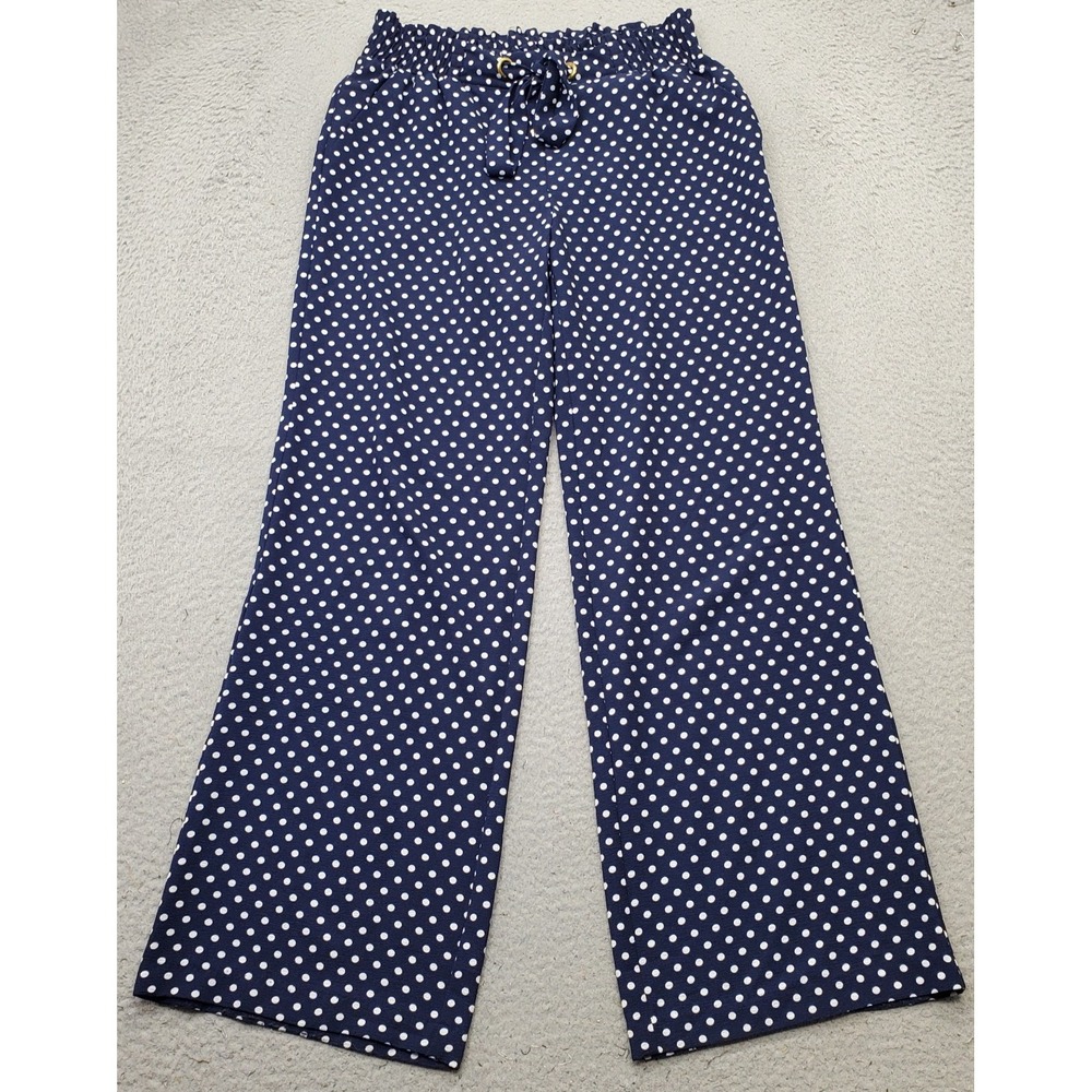 Michael Kors Pants Womens M Multi Polka Dot Relaxed Elastic Waist Drawstring